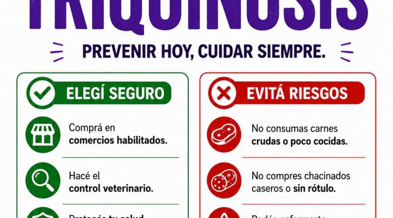 Alvear: Bromatología refuerza las acciones de prevención sobre triquinosis y botulismo