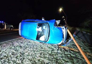 Despiste y vuelco en el acceso a Quemú Quemú: un joven resultó ileso tras sufrir una falla mecánica