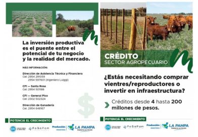 La Pampa: Entra en vigencia una amplia línea crediticia para productores agropecuarios