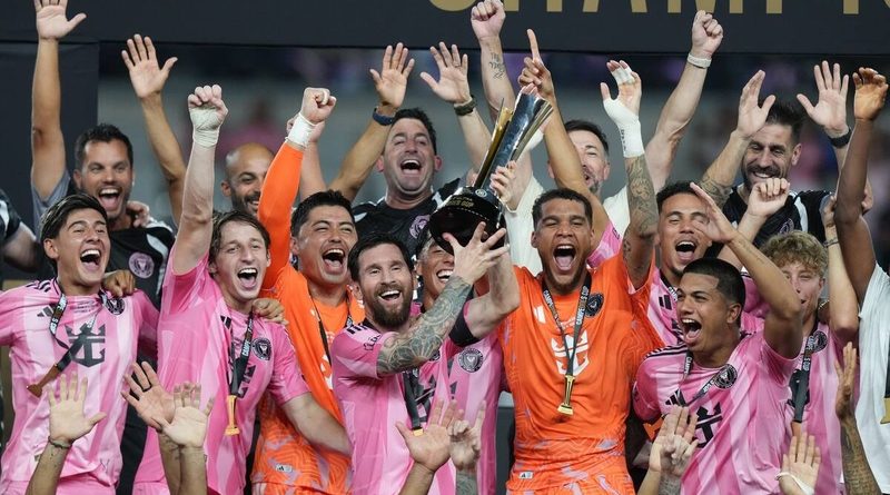 Con gol y asistencia de Messi, Inter Miami venció 2-0 a Cruz Azul y se coronó en la Campeones Cup