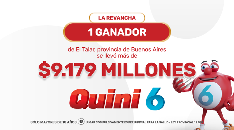 Histórico pozo en el Quini 6: un apostador se llevó más de 9.179 millones de pesos